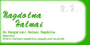 magdolna halmai business card